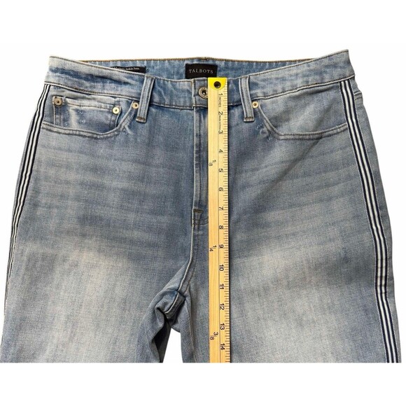 Talbots Modern Ankle Jean Side Stripe Women’s 10 Blue Stretch Denim Pants - Picture 6 of 8